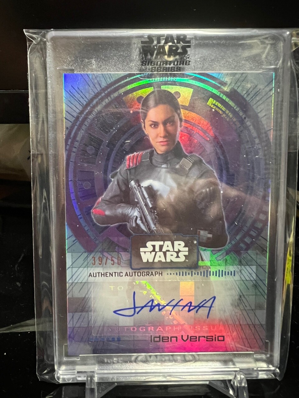 2022 STAR WARS SIGNATURE SERIES BLUE #AJG JANINA GAVANKAR IDEN VERSIO /50 AUTO