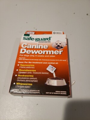 Safe Guard Canine Wormer (Fenbendazole 22.2%), Three 1 Gram Pouches New 09/2025