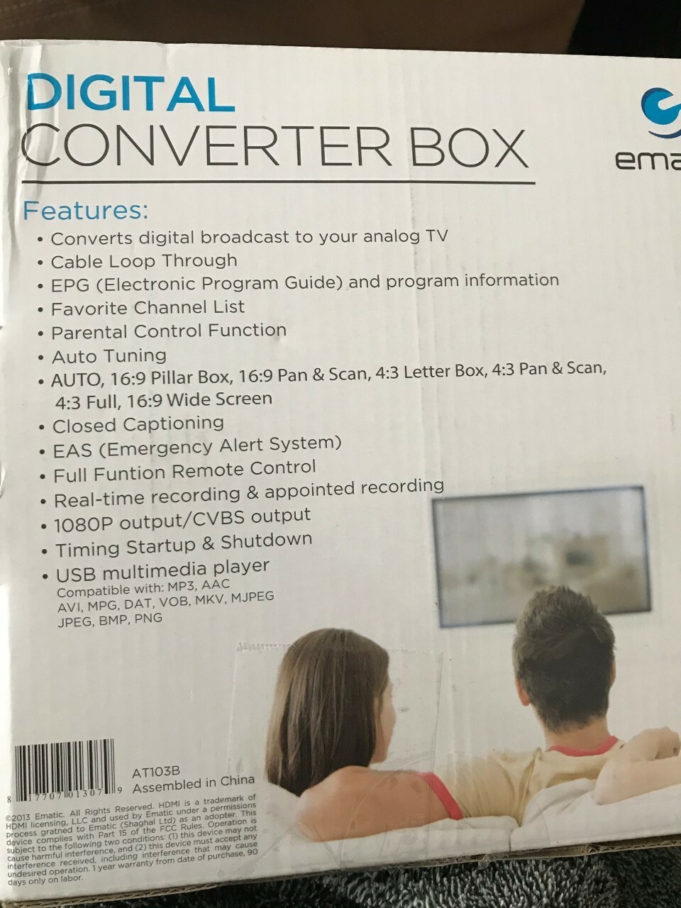 Ematic AT103B Digital Converter Box
