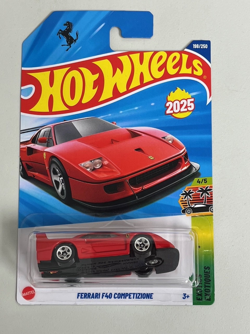 Hot Wheels Ferrari F40 Competizione 198/250 HW Exotics A60