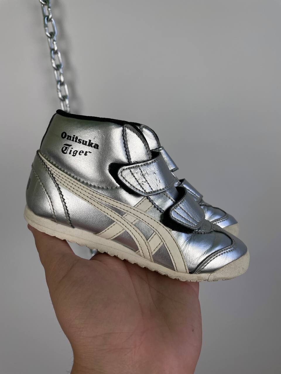 PS) Onitsuka Tiger Mexico Mid Runner 'Silver' Kid's shoes US