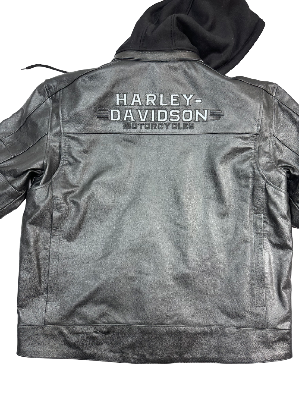Pre-owned Harley-davidson Harley Davidson Men's Swingarm 3 In 1 Leather Jacket Winter Bike Riding Jacket In Black