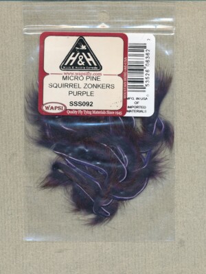 Micro pine squirrel zonkers - purple - 2 feet SSS092