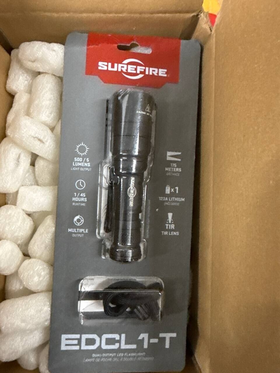 SureFire EDCL1T 500 Lumens Dual-Output Everyday Carry LED SureFire EDCL1T 500 Lumens Dual-Output Everyday Carry LED