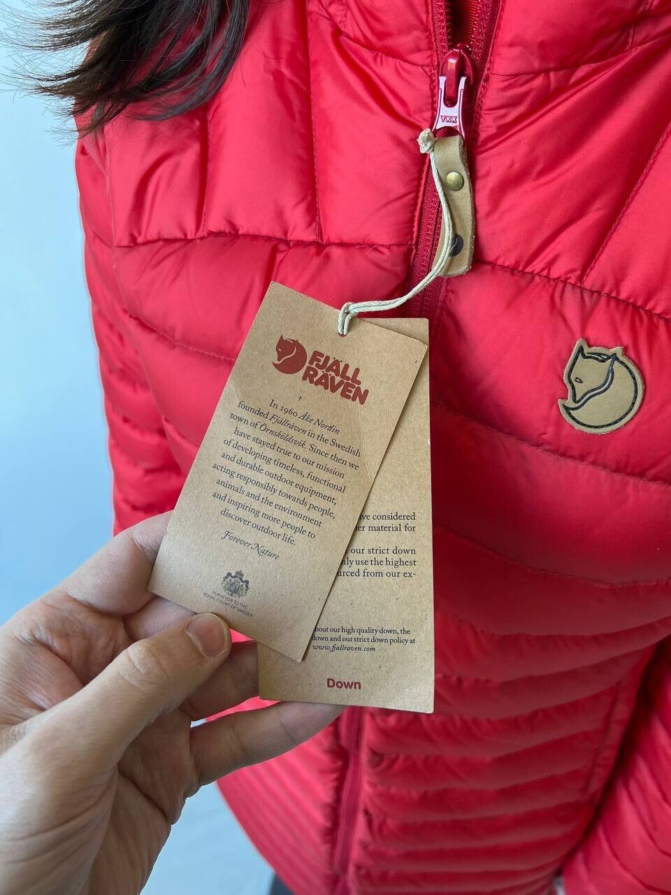 Pre-owned Fjall Raven Women's Fjallraven Snow Flake Parka Down Jacket Coat True Red Size M