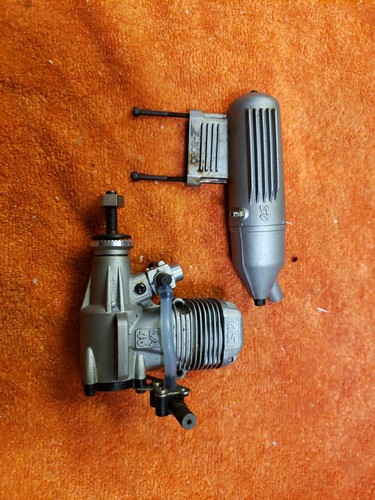 ラジコン飛行機 エンジン OS MAX SF 46 マフラー付き