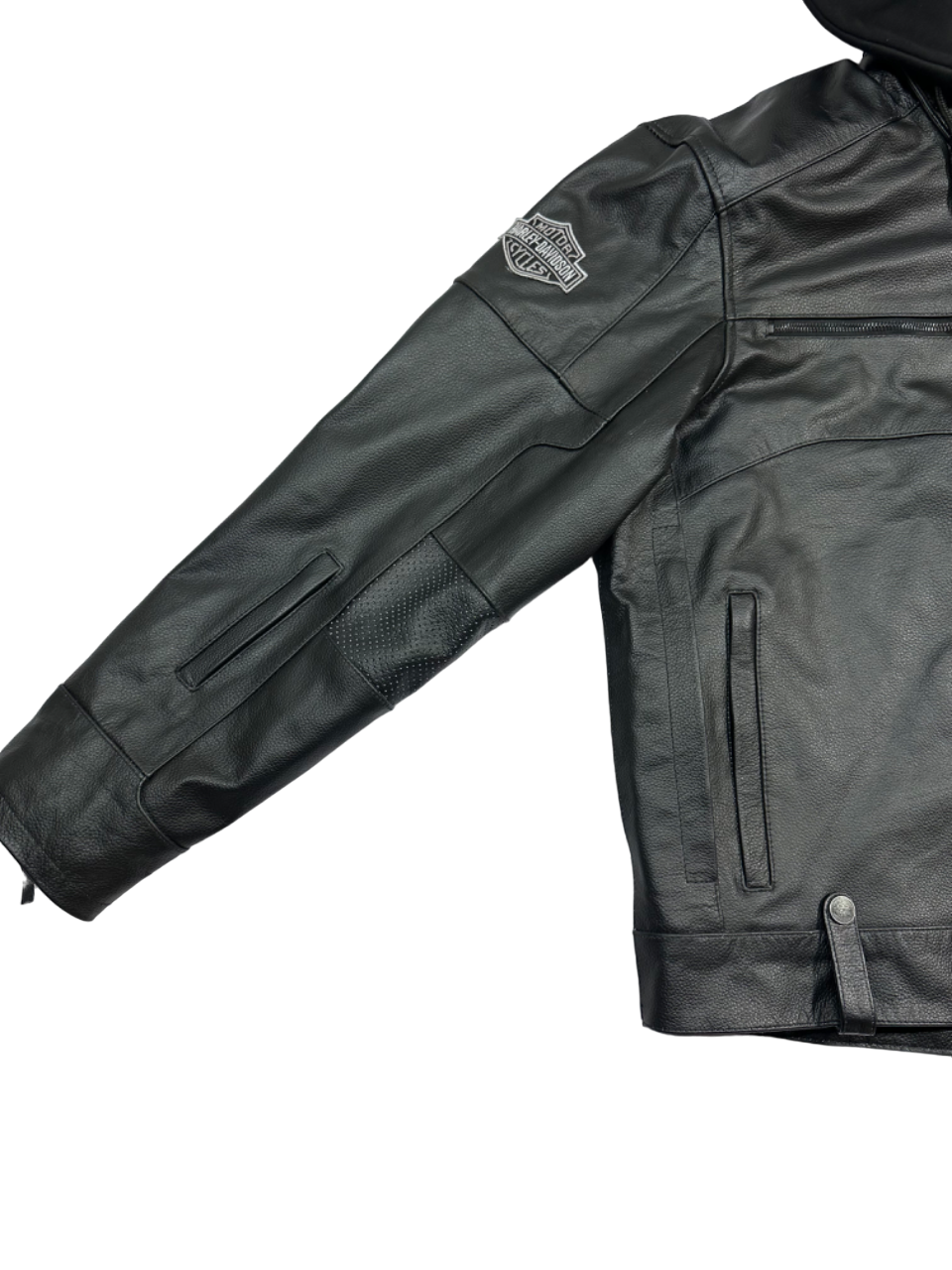Pre-owned Harley-davidson Harley Davidson Men's Swingarm 3 In 1 Leather Jacket Winter Bike Riding Jacket In Black