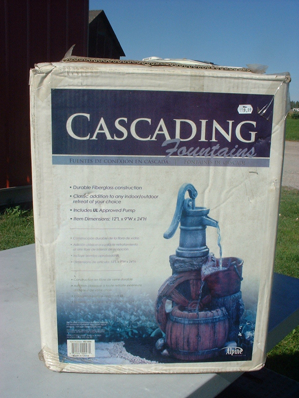 Alpine Cascading Fountain-Hand Pump with Pails