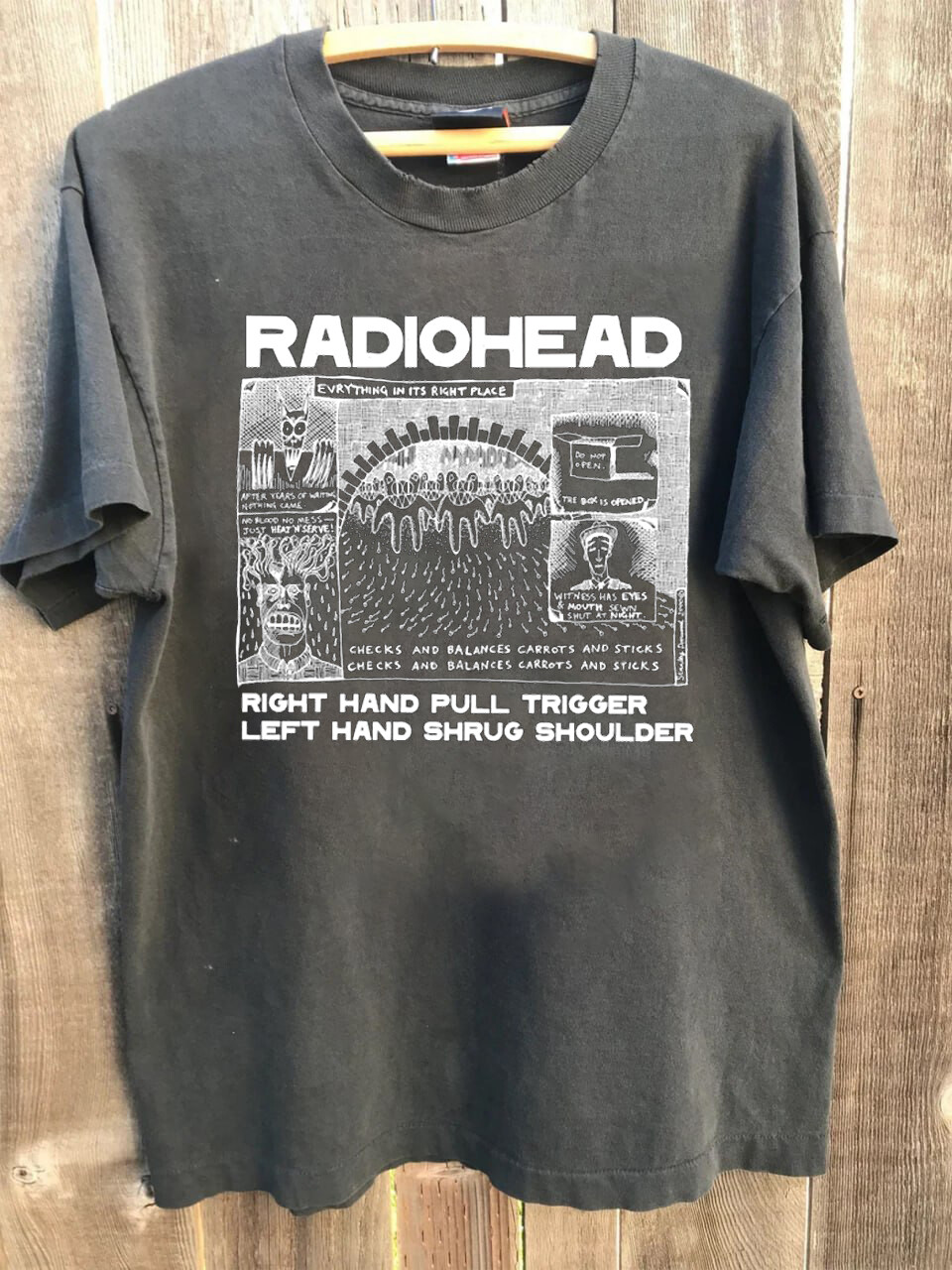90s バンT Radiohead goodフェード 90s 90年代 レディオヘッド アメリカ製 パブロハ二― バンT 半袖
