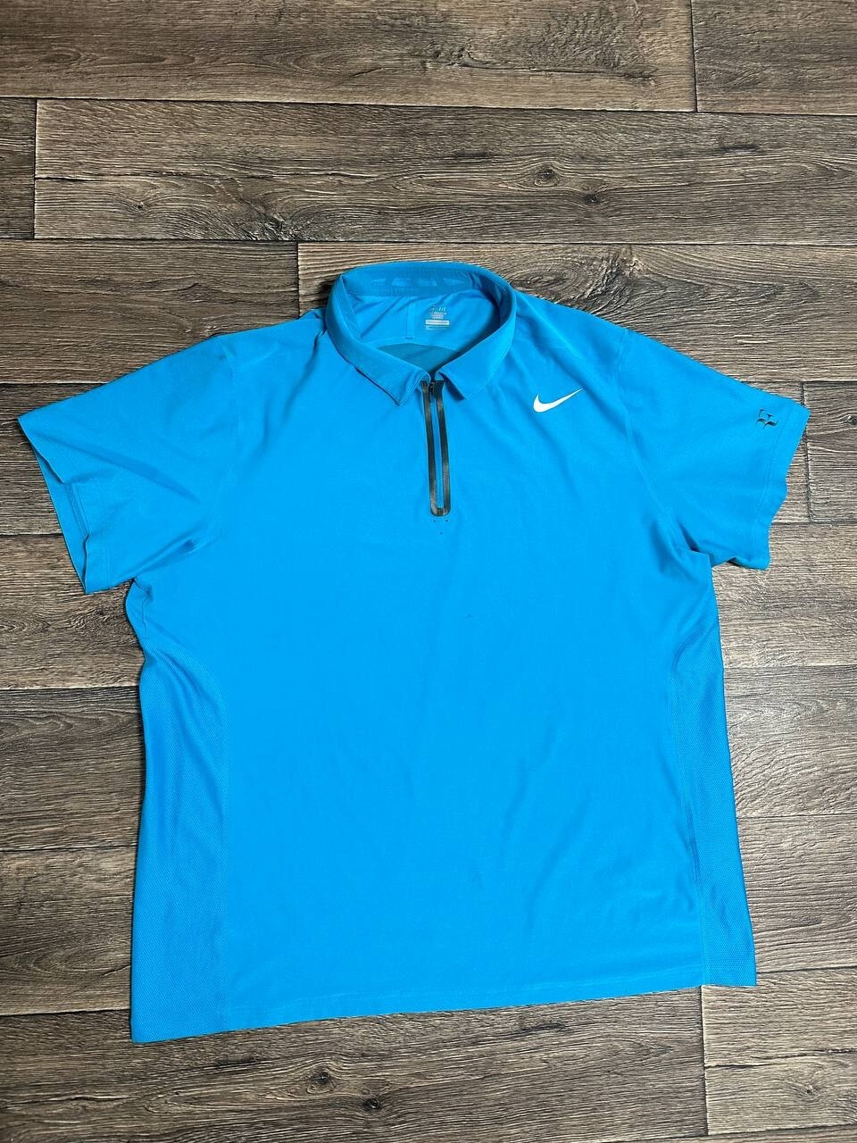 Nike Shirt men blue Roger Federer RF Stretch Tennis size 2XL