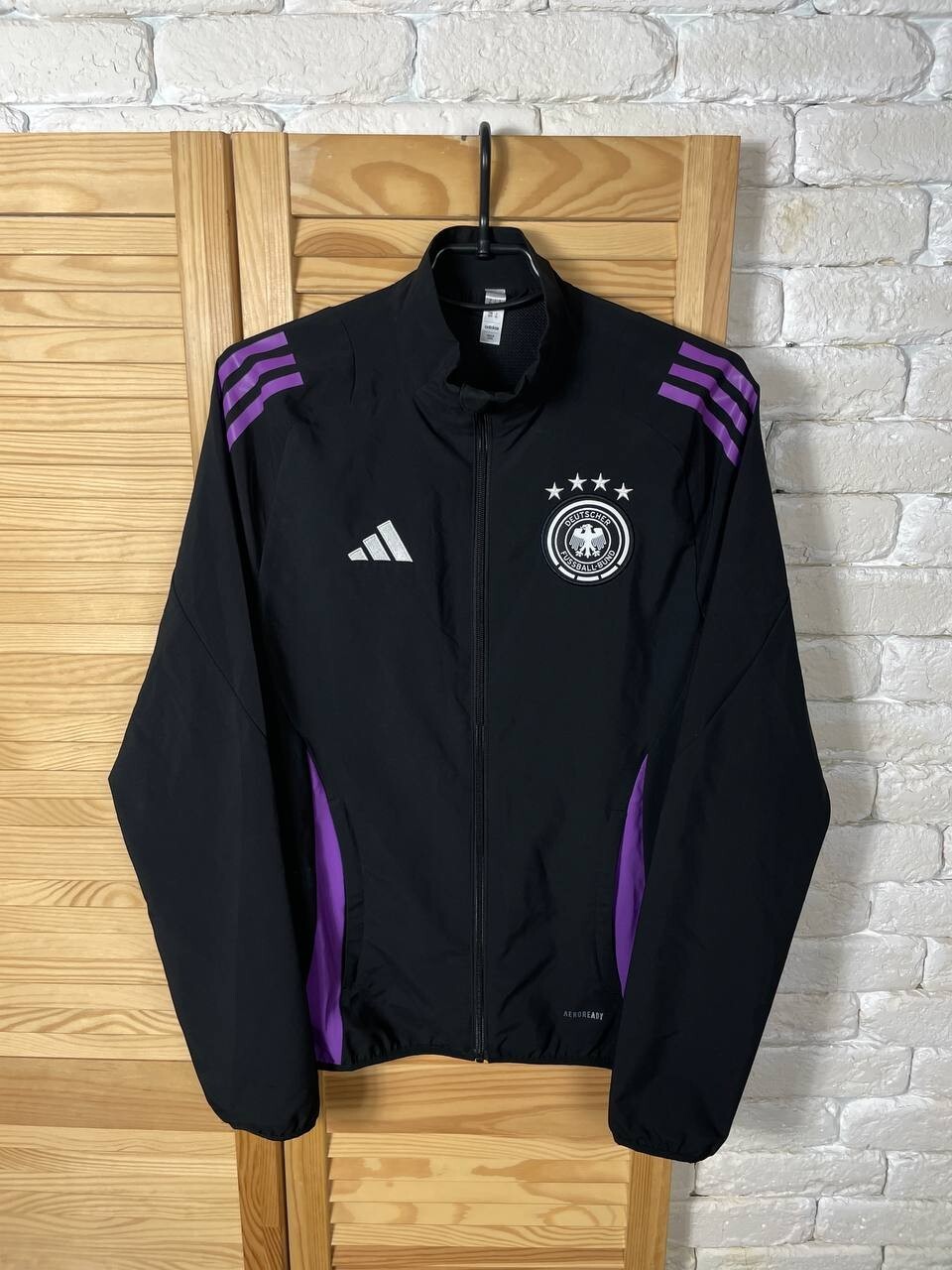 ウェア y2k Germany Football training jacket GERMANY TEAM TRAINING FOOTBALL SOCCER PRE MATCH JACKET BLACK