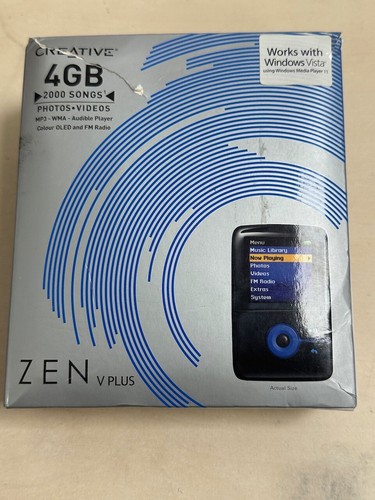 Creative Zen V Plus 4GB MP3 Player Digital Audio Music Portable Media Device