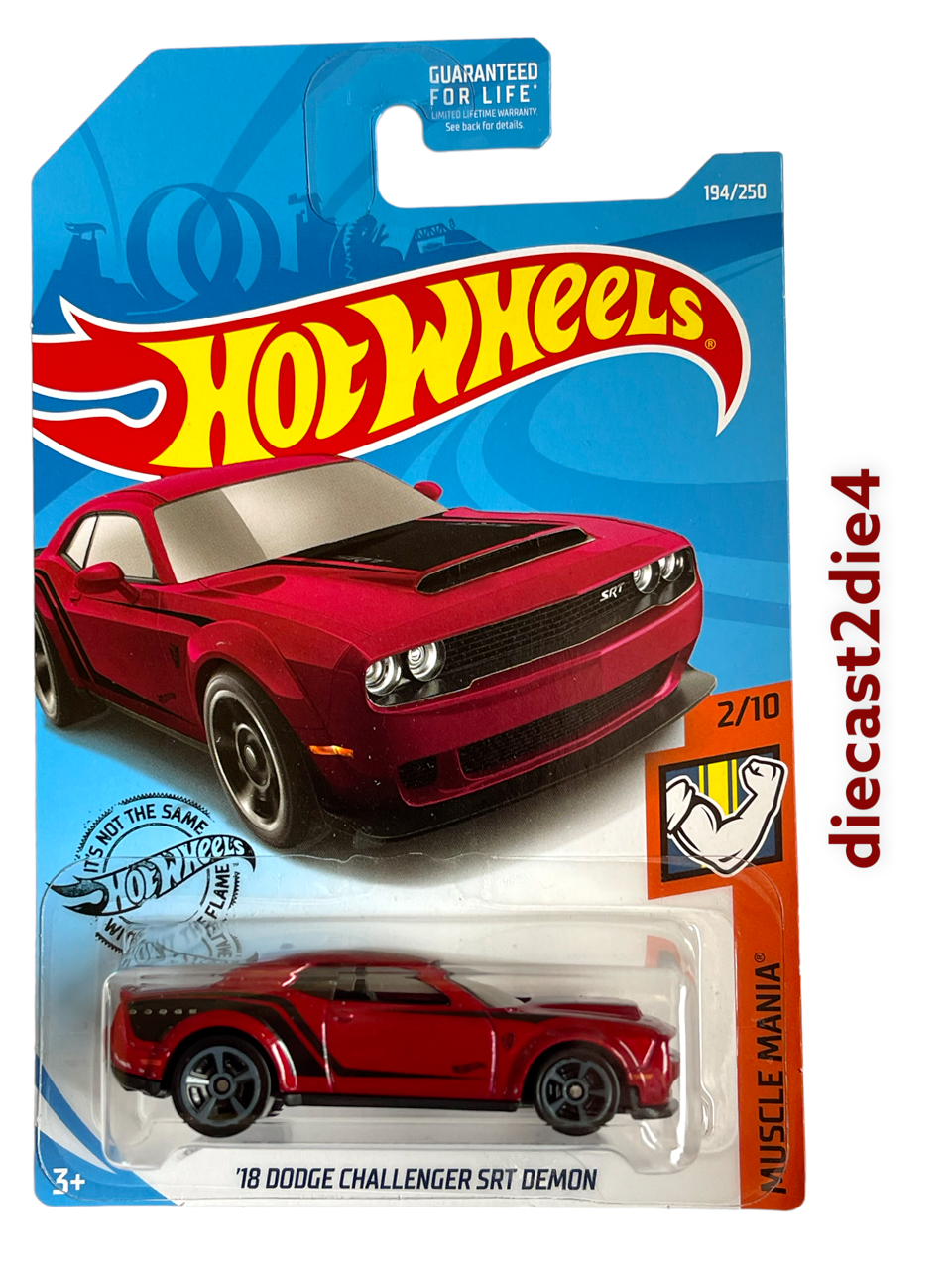 New/Sealed Hot Wheels '18 DODGE CHALLENGER SRT DEMON #194