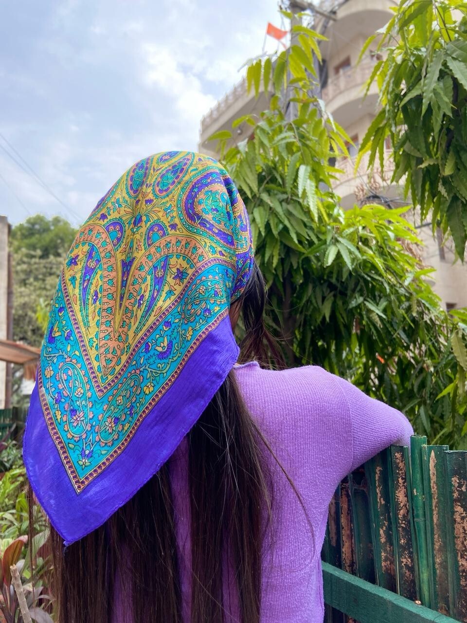 洋書　SCARVES(H) Pure Silk Scarf Mulberry Square Scarves Soft Silks Fabric