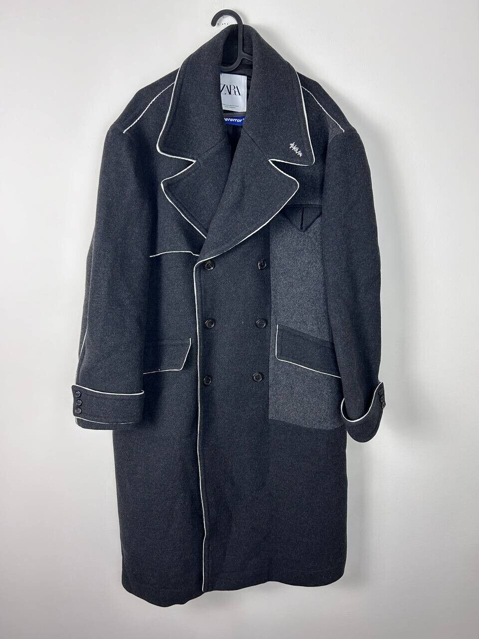 Ader Error x Zara wool blend oversized patchwork coat | eBay Ader Error x Zara wool blend oversized patchwork coat | eBay