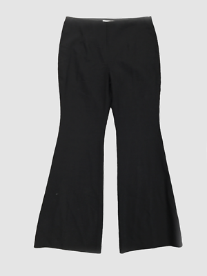990 Michael Kors Collection Women s Black Flat Front Flared Leg Pants Size 14