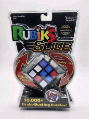 Rubik's Slide Electronic Travel Game Signature Edition 10,000+ Puzzles New 