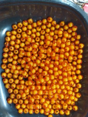 8mm steelhead salmon trout beads flash roe, egg yolk , heavy glass , bead box