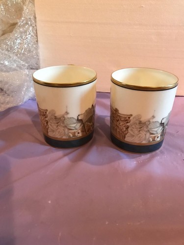 Set of 4 Bernardaud Limoges France Metropoles 4 Inch Mugs new w tags