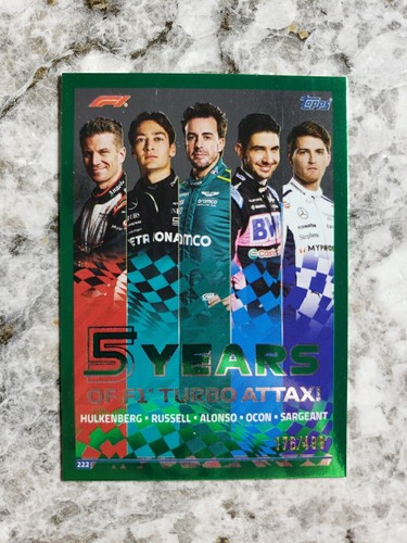 2024 Topps Green /499 Formula 1 F1 Turbo Attax 5 Years Of F1
