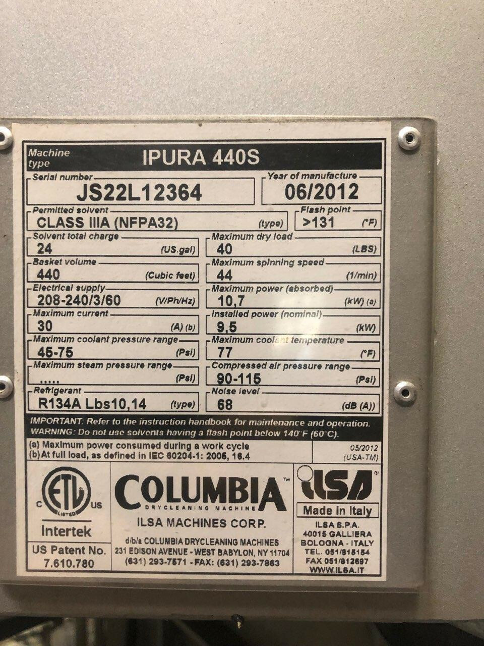 IPURA Hydrocarbon Dry Cleaning Machine