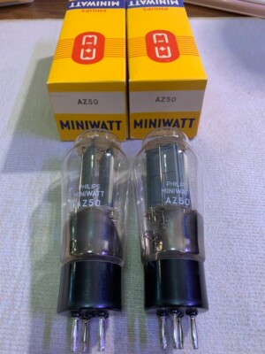 Tube AZ50 Philips Miniwatt (RGN4004), NOS NIB, OO Getter