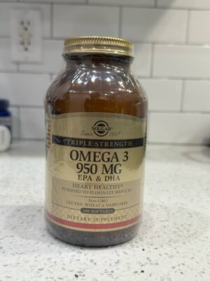 Omega 3, EPA & DHA, Triple Strength, 950 mg, 100 Softgels