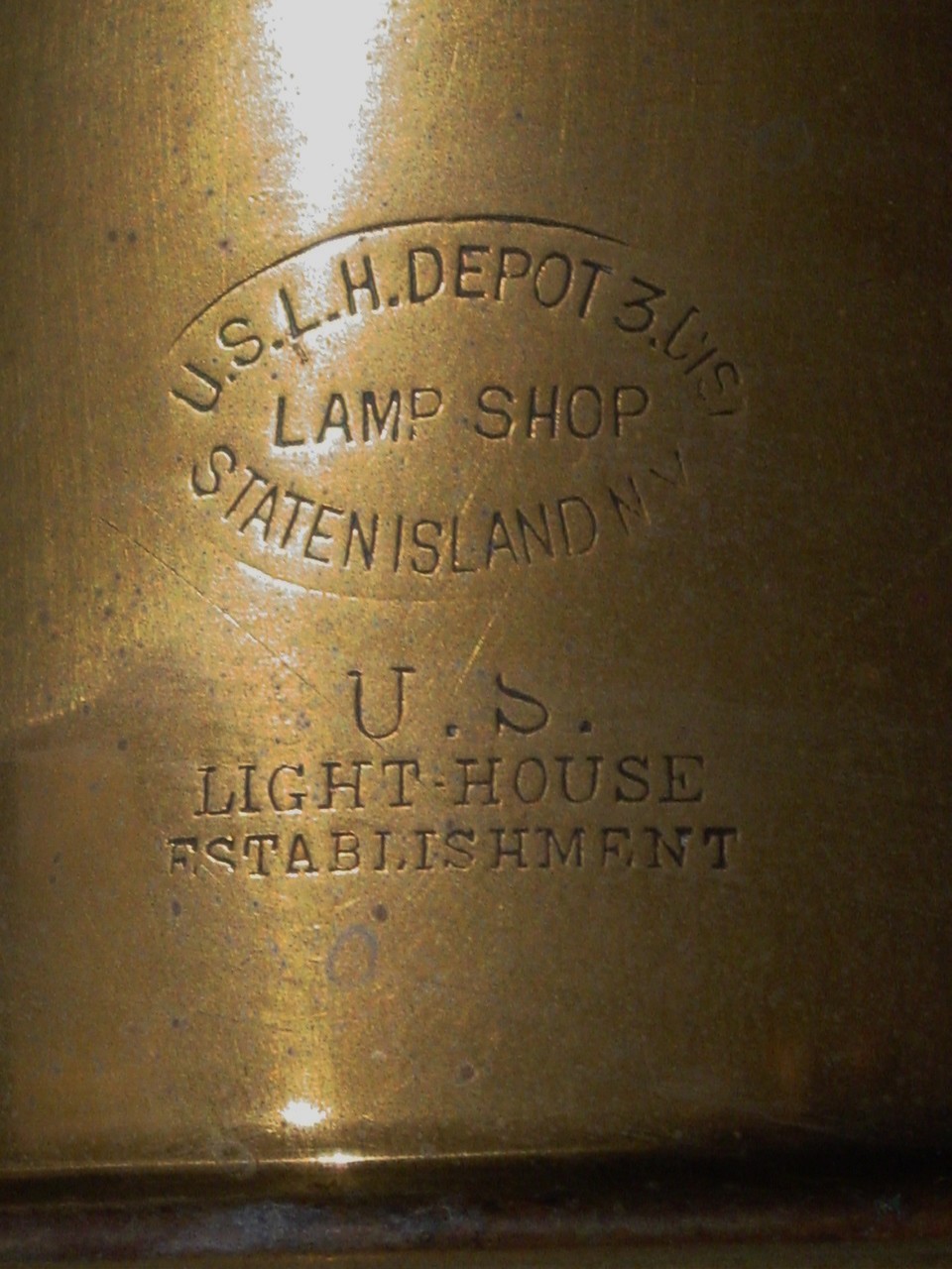 Circa 1890s Large Old Lighthouse Oil Pouring Can USLHE  USLH