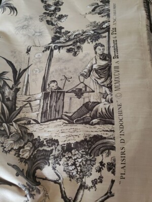 Fabric Brunschwig & Fils ''''Plaisirs D'Indochine''. 72 Lx 58 W