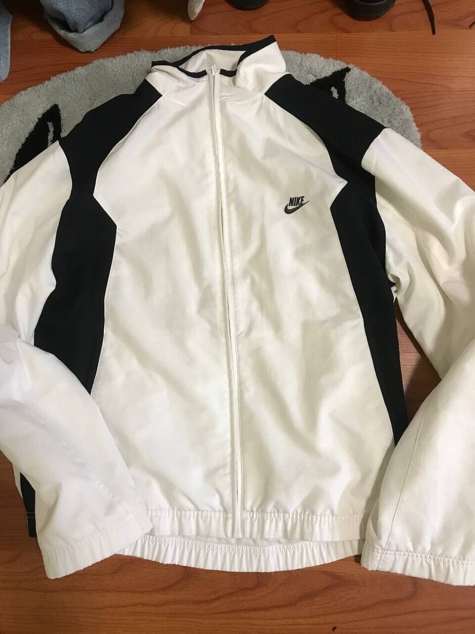 nike lightweight summer jacket white/black size l vintage | eBay nike lightweight summer jacket white/black size l vintage | eBay