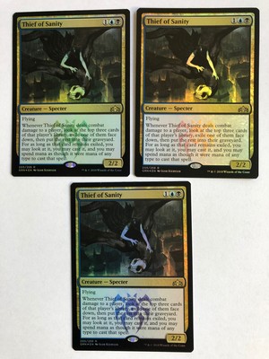 Mtg Magic the Gathering Guilds of Ravnica Thief of Sanity x 3 FOILS
