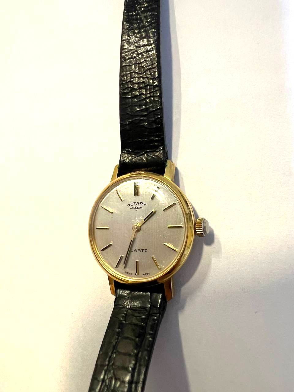 Rotary Watch Ladies Quartz Swiss Made Gold Tone Leather