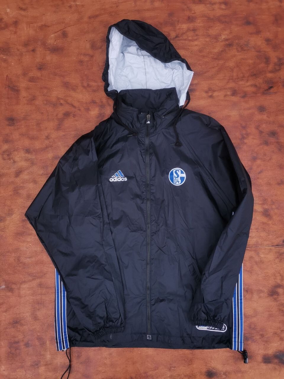 98/99 adidas シャルケ04 ナイロンジャケット フード付き 98/99
