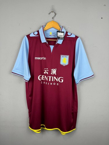 Aston Villa 2012/13 Macron Vintage Soccer Jersey Blokcore XL Aston Villa 2012/13 Macron Vintage Soccer Jersey Blokcore XL