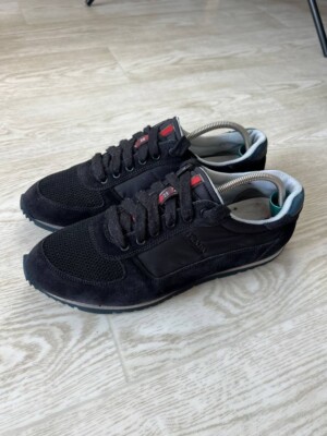 Prada Sport Black Suede and Nylon Low Top Sneakers Size 8