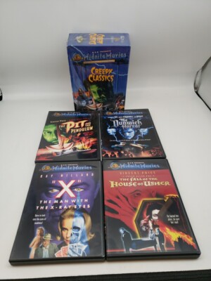 Midnite Movies: Creepy Classics 4 DVDs Pit Pendulum X-Ray Usher Dunwich TESTED