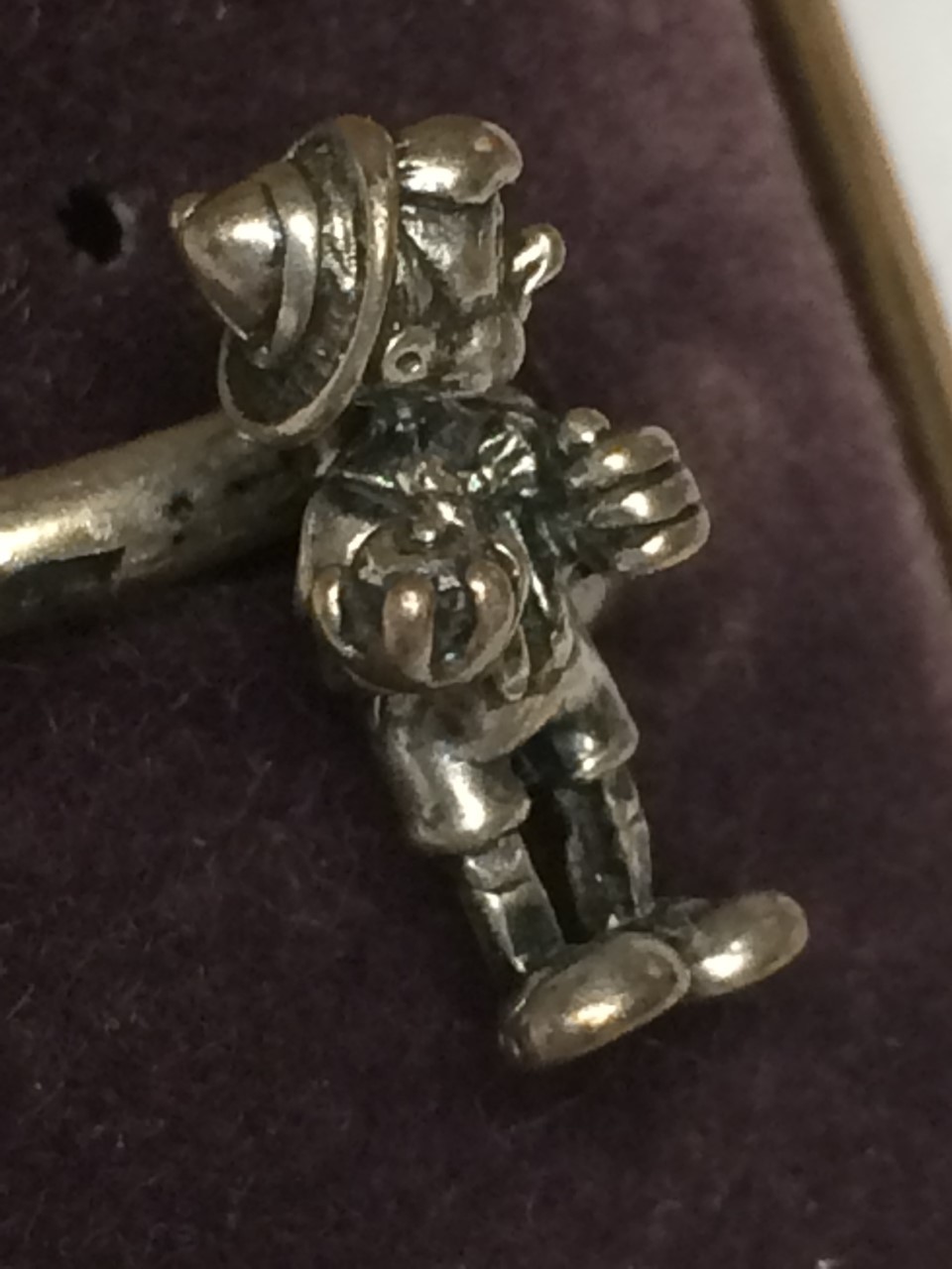 Pinocchio Disney sterling silver adjustable ring by Howard Eldon 1960s