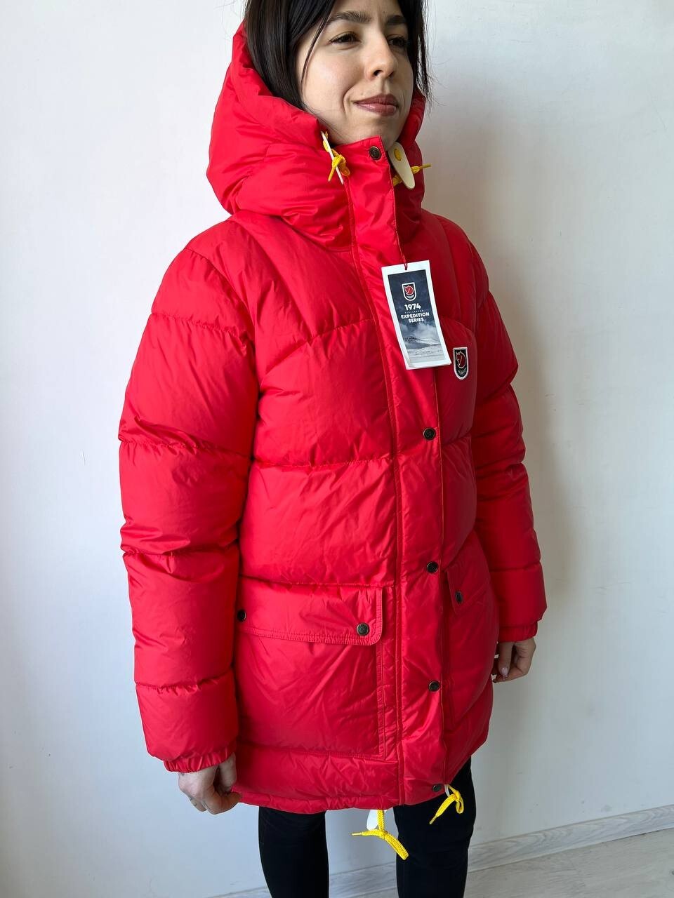 Pre-owned Fjall Raven Women's Fjallraven Expedition Down Puffer Jacket Parka True Red Size M