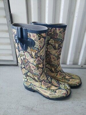 Nomad Puddles Rain Boots Women s Shoes Sz 8   HEARTS   Great Condition 