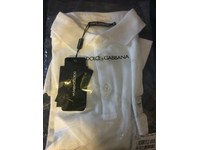 DOLCE /& GABBANA Knitted Striped Silk and Wool Longsleeve Polo Shirt Blue 05653