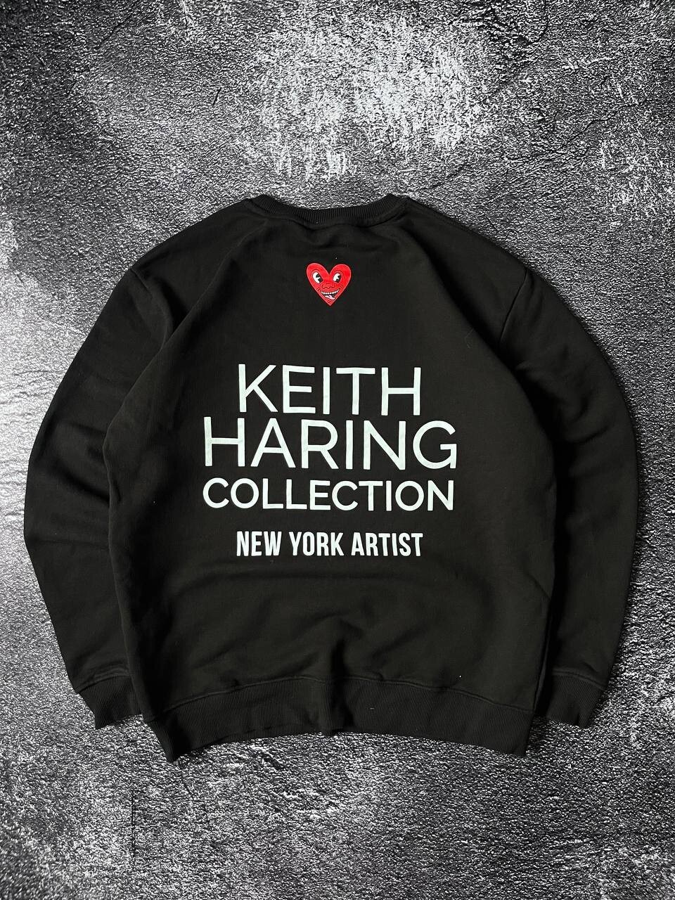 Keith Haring x Zara Happy Heart Art New York Mens Sweatshirt