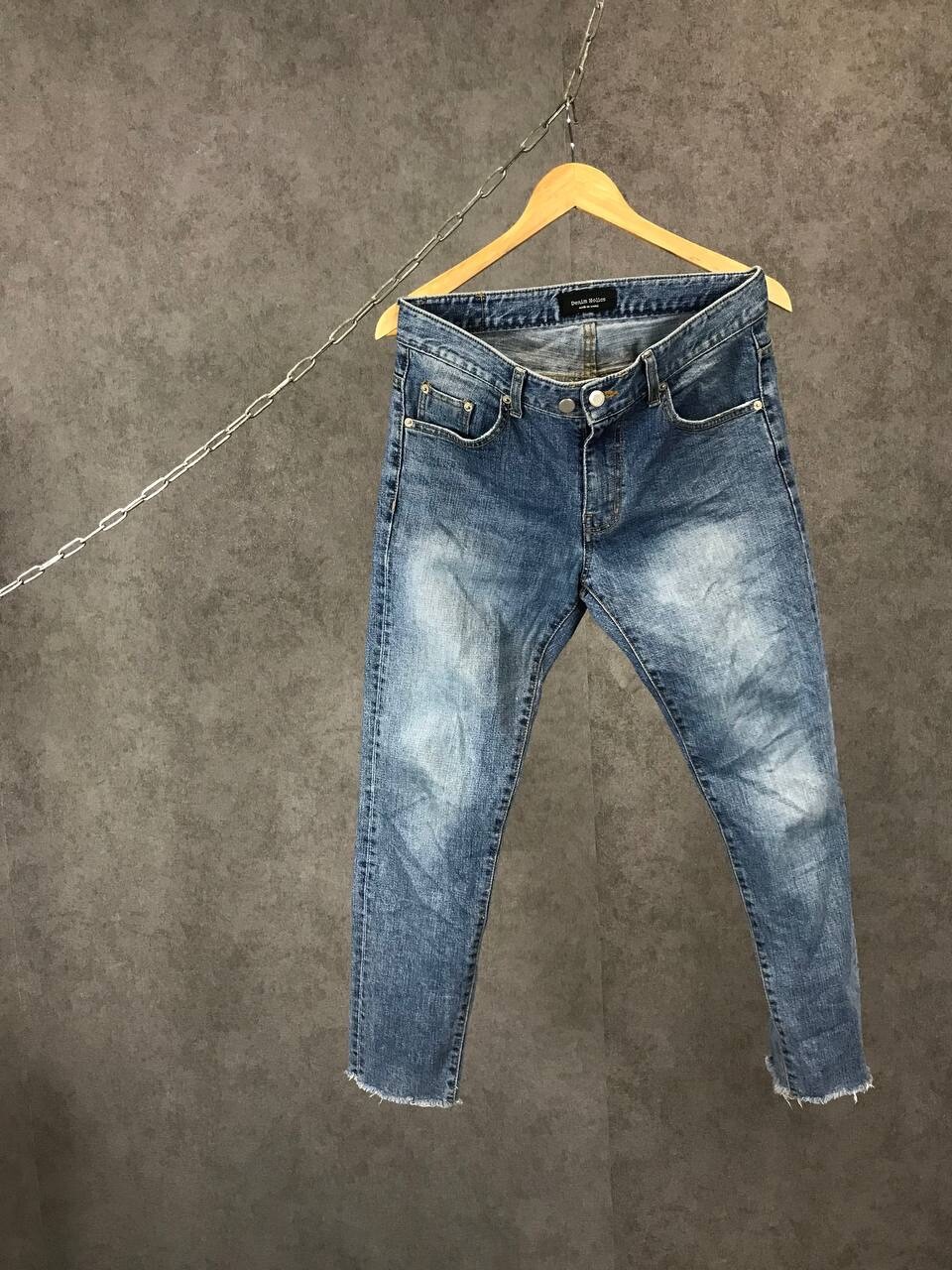 【DEARMINE】Holic Washing Denim Pants Denim Painter Pant - Washed Black