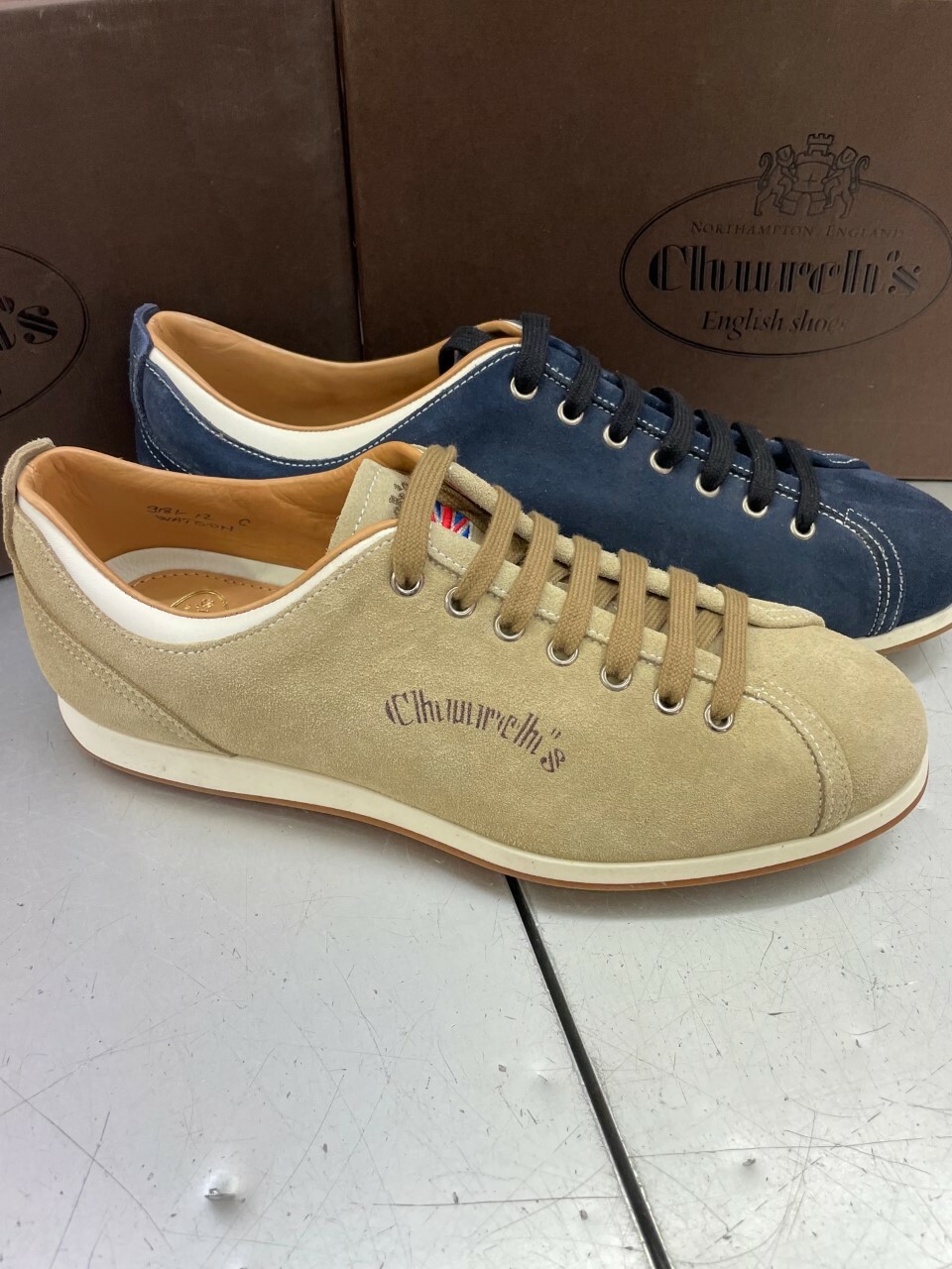 スニーカー CHURCHS MIDNIGHT BLUE SUEDE SNEAKERS Church's Longsight 2 Suede Sneakers | Blue | FARFETCH
