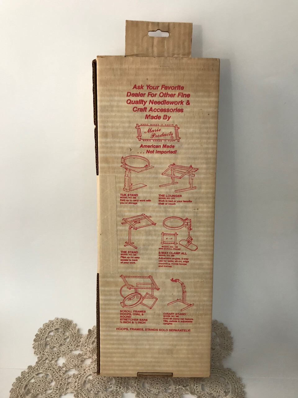 Craft Needlework Stand Adjustable Hoop or Scroll Frame Holder utility Marie