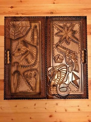 Wooden Backgammon Board Game Nard Unique Handmade Board (Made from WALNUT TREE)