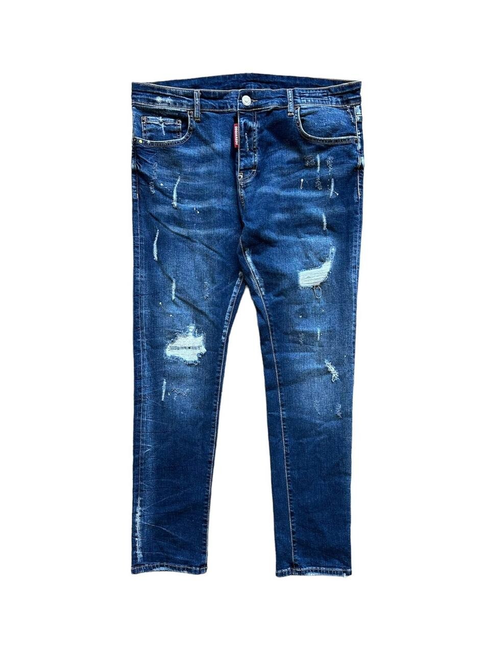 Dsquared2 SKI jeans distressed painted jeans skinny blue