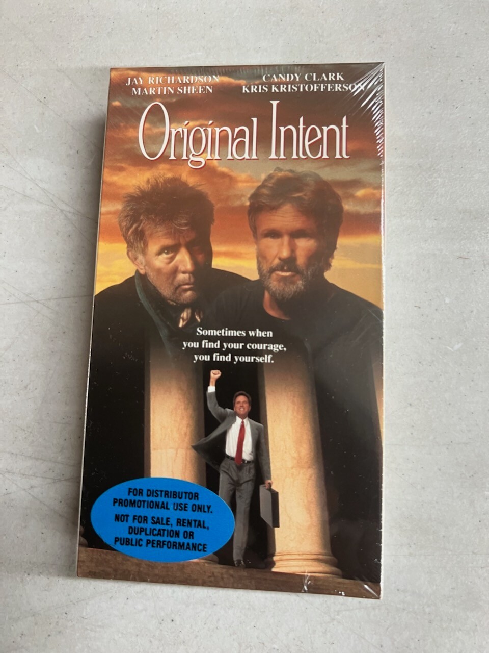 Original Intent VHS 1992 Kris Kristofferson BRAND NEW