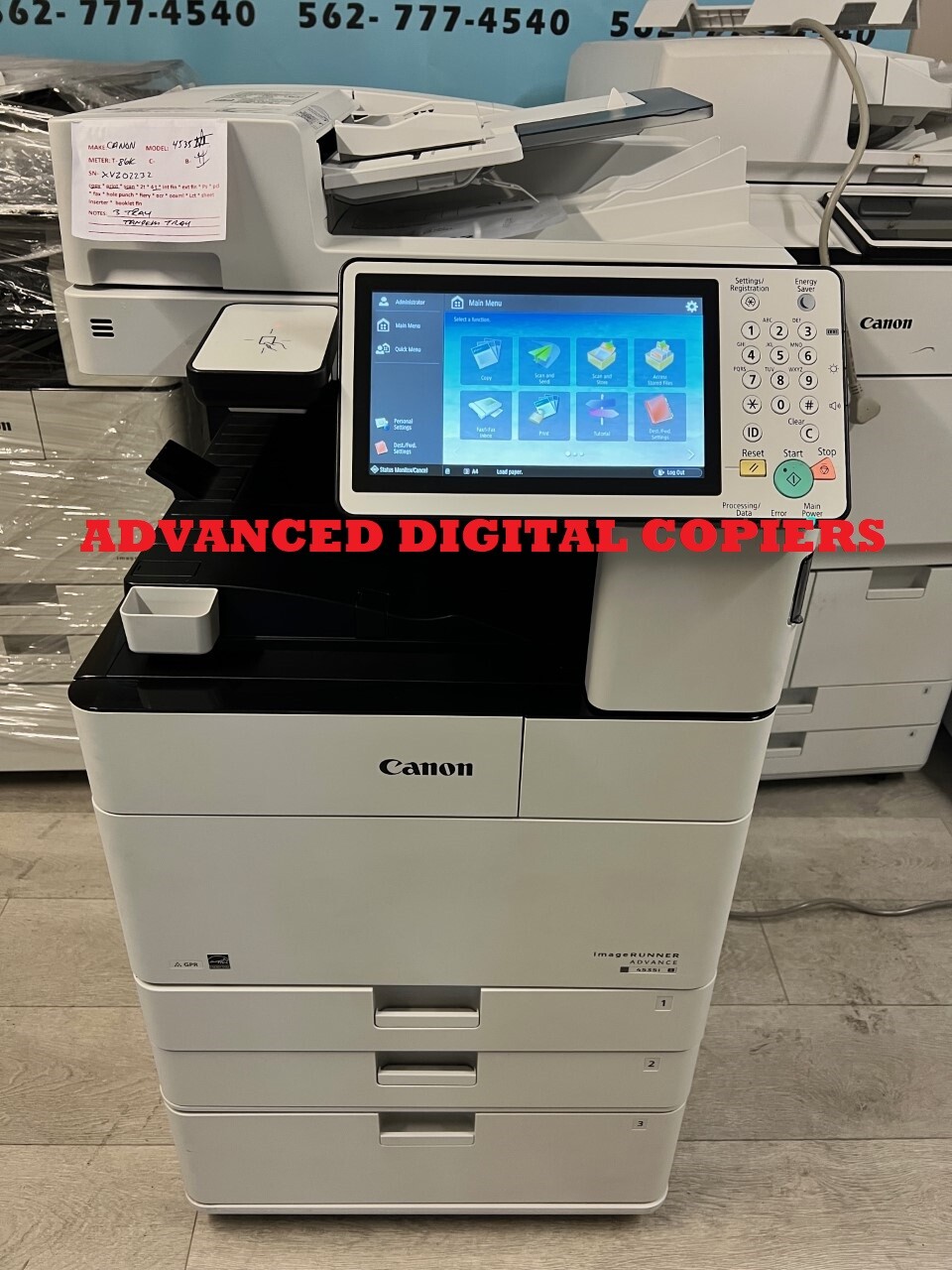 CANON imageRUNNER ADVANCE 4535i B&W COPIER/PRINTER/SCANNER (LOW METER)の
