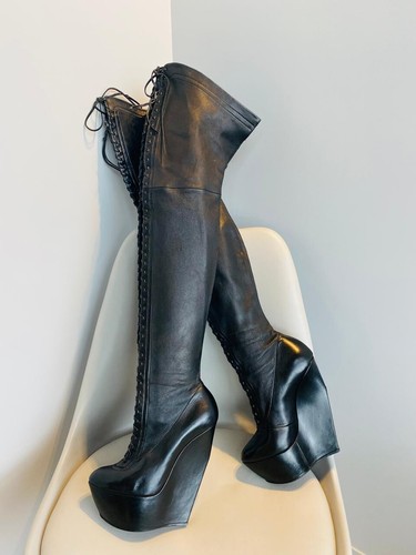 【関税込み】CASADEI Boots Casadei Over The Knee Boots | Black | FARFETCH