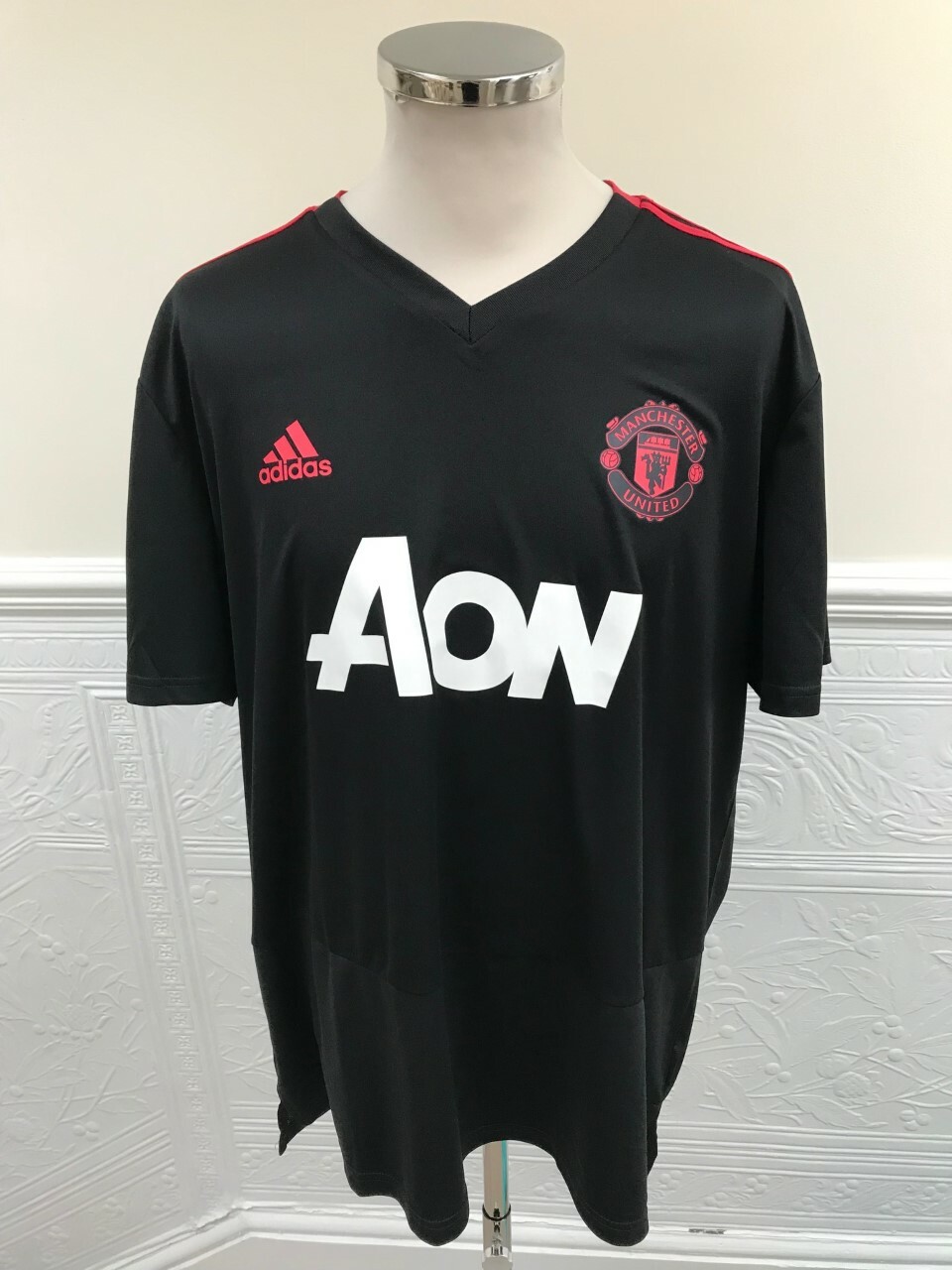 Adidas Manchester United Training Top Jersey Shirt Black